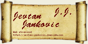 Jevtan Janković vizit kartica